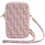 Guess PU G Cube Walltet Phone Bag Zipper růžové – Zboží Živě