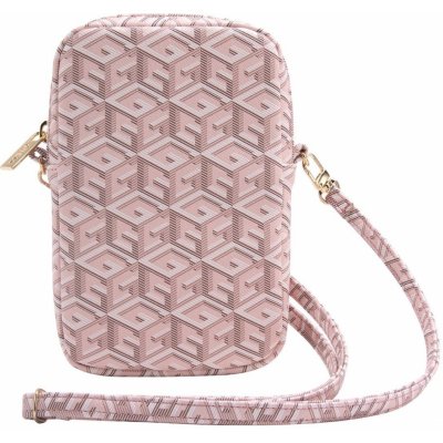Guess PU G Cube Walltet Phone Bag Zipper růžové – Zboží Živě
