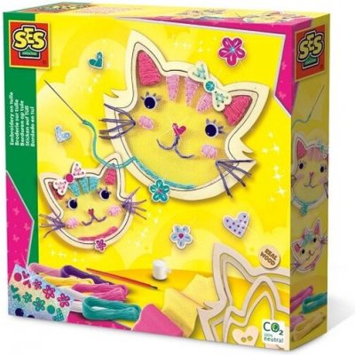 SES Vyšívání na tylu kočky kreativní sada – Zbozi.Blesk.cz