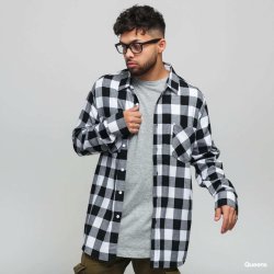 Urban Classics checked flanell shirt black/white