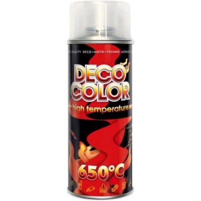 DecoColor barva ve spreji odolná teplotě 650°C 400 ml transparentní matná