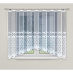 Dekorační žakárová záclona s řasící páskou MICHAELA 160 bílá 400x160 cm MyBestHome – Hledejceny.cz