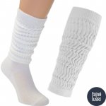 Pletené návleky na nohy bílá – Zboží Dáma