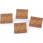 Štítek z pratelného papíru - Hand made čtverec 25x25mm – Hledejceny.cz