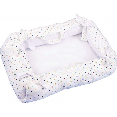 Hnízdečko pro miminko Bílý s barevnými puntíky – Hledejceny.cz