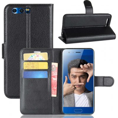 Pouzdro HONOR 9 - obal kryt peněženka se stojánkem - černé – Sleviste.cz