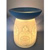 Aroma lampa Mani Bhadra Aroma lampa Buddha bílá keramika 12,5 x 9,5 cm