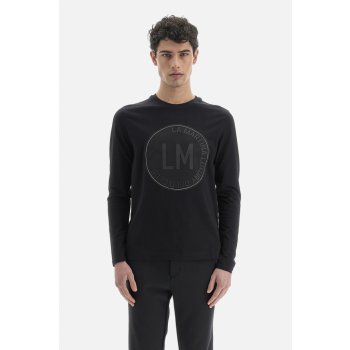 La Martina man tričko L/S T-SHIRT JERSEY SILKY F černá