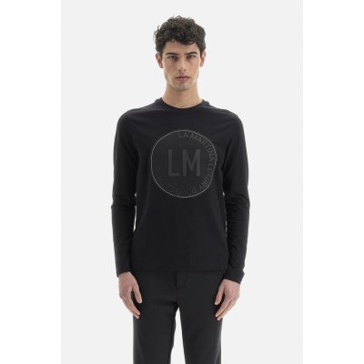 La Martina man tričko L/S T-SHIRT JERSEY SILKY F černá