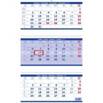 nástěnný Tříměsíční skládaný modrý 2025 – Hledejceny.cz