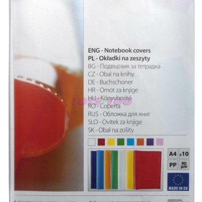 Univerzální obal na sešity a učebnice A4 transpar. 10ks – Sleviste.cz