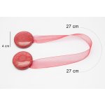 EUROFIRANY SADA 2KS DEKORAČNÍ SPONA NA ZÁVĚS 67 S MAGNETEM ČERVENÁ – Sleviste.cz