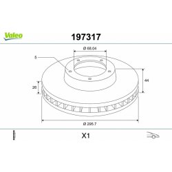Brzdový kotouč VALEO 197317