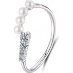 Grace Silver Stříbrný prsten s perlou a MOISSANITEM CERTIFIKÁT P MSR084 – Hledejceny.cz