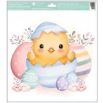 Anděl Velikonoční okenní fólie - kuřátka ve vajíčku - 33,5 x 30 cm - 6909 – Zboží Mobilmania