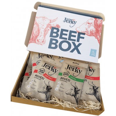 Jihočeské Jerky Degustační balíček Beef 15 x 20 g – Zboží Dáma