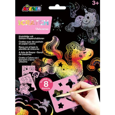 Škrabací obrázky podle šablony Jednorožec – Zboží Mobilmania
