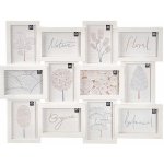 Giftdecor Fotorámeček na více fotografií, 12 fotek 10x15 cm, bílý bílý – Sleviste.cz