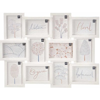Giftdecor Fotorámeček na více fotografií, 12 fotek 10x15 cm, bílý bílý – Sleviste.cz