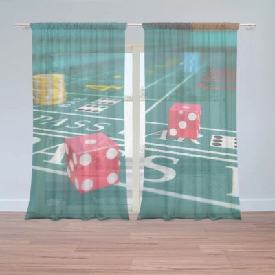 Sablio Záclony Kostky: 2ks 150x250cm – Hledejceny.cz