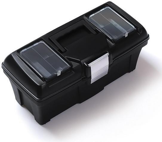 MAGG PROFI Plastový kufr na nářadí; 394x215x195 mm,s 1 přihrádkou a 2 zásobníky