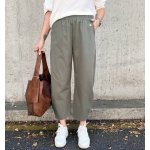 Khaki trendy barrelové kalhoty METFISS – Hledejceny.cz