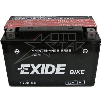 Bateria de Moto Exide AGM ET9B-BS 12V - 8Ah - 110A