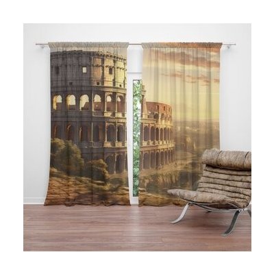 Sablio Závěs Řím Koloseum Historic: 2ks 140x250cm – Hledejceny.cz