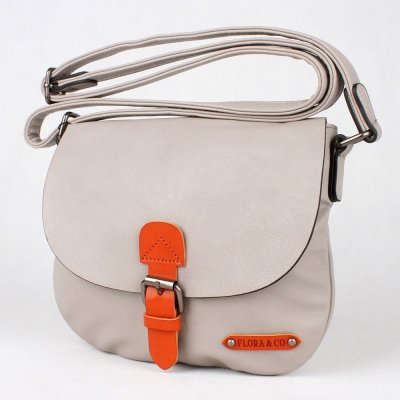 Flora & Co malá /střední crossbody kabelka H6753 světle šedá – Zboží Mobilmania