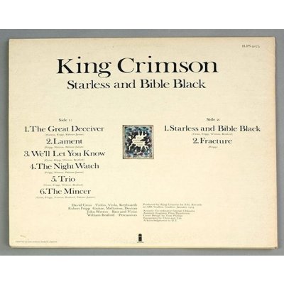 King Crimson - Starless And Bible Black - 40th Anniversary Series CD – Zbozi.Blesk.cz