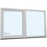 KNIPPING Plastové okno - 70 AD, 2400x1200 mm, FIX/OS, bílá – Hledejceny.cz