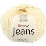 YarnArt Jeans 03 krémová – Zboží Mobilmania