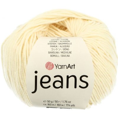 YarnArt Jeans 03 krémová – Zboží Mobilmania