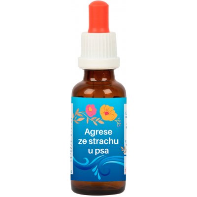 Bachovy esence Agrese ze strachu u psa - alkalická voda 30 ml