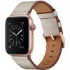 Řemínek k chytrým hodinkám PROTEMIO LEATHER Kožený řemínek pro Apple Watch Ultra 1 / 2 49mm / 9 / 8 / 7 45mm / 6 / SE / 5 / 4 44mm / 3 / 2 / 1 42mm béžový 52976