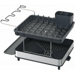 Joseph Joseph Tmavě šedý dvoupatrový odkapávač na nádobí Extend Steel – Sleviste.cz