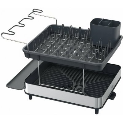 Joseph Joseph Tmavě šedý dvoupatrový odkapávač na nádobí Extend Steel – Sleviste.cz