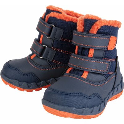 Lupilu dětská zimní obuv navy modrá / oranžová – Zboží Dáma