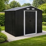 BestBerg BBSH-608A 5,3 m² 205 x 257 x 202 cm antracit/bílá – Zboží Mobilmania