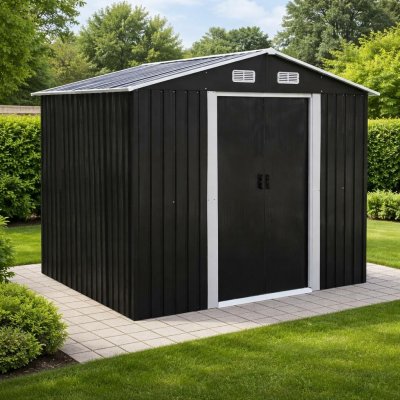 BestBerg BBSH-608A 5,3 m² 205 x 257 x 202 cm antracit/bílá – Zboží Mobilmania