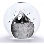 Artcristal Bohemia Skleněné těžítko koule 02, Kouřově černá, 6 cm | České sklo z rodinné sklárny – Zboží Dáma