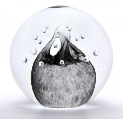 Artcristal Bohemia Skleněné těžítko koule 02, Kouřově černá, 6 cm | České sklo z rodinné sklárny – Zboží Dáma