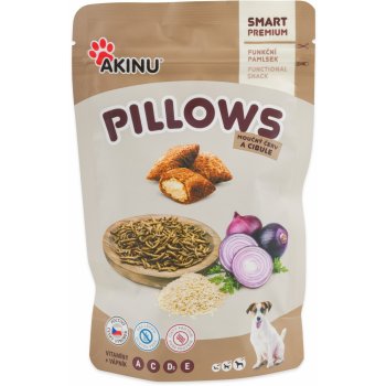 AKINU Pillows polštárky s moučným červem a cibulí pro psy 80 g