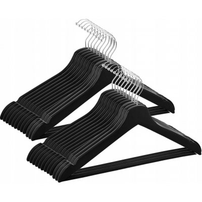 SPRINGOS dřevěná ramínka 42,5 cm černá 20 ks HG0058 – Sleviste.cz