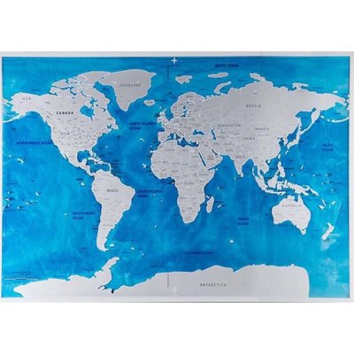 Stírací mapa světa Silver – Sleviste.cz