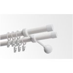 GARNÝŽE-HEBR Garnýž Pullo bílá dvojitá 400 cm – Sleviste.cz