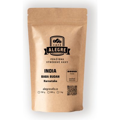 Alegre Café Roasters Baba Budan 100% Arabica z Indie pražená na espresso zrnková 1 kg – Hledejceny.cz