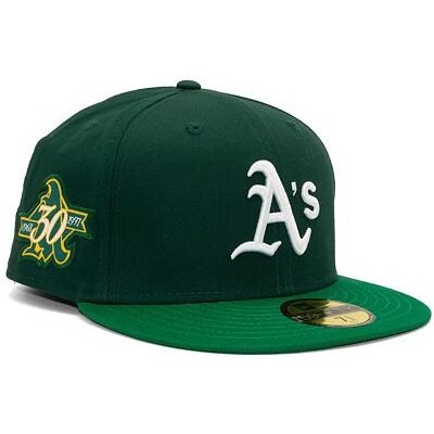 New Era 59FIFTY MLB Team Color Oakland Athletics Cooperstown Dark Green / White / Kelly Gr