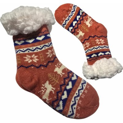 Looken domácí teplé dětské ponožky s kožíškem protiskluzové béžová – Zbozi.Blesk.cz