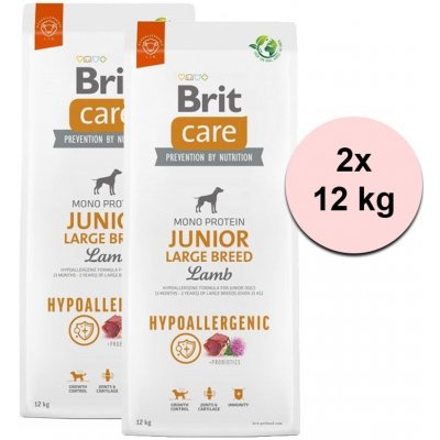 Brit Care Hypoallergenic Junior Large Breed Lamb 2 x 12 kg – Zboží Mobilmania